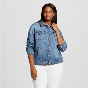 Women's Plus Size Denim Jacket - Medium Wash